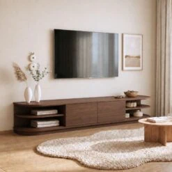 Luca Staand Tv meubel Walnoot 190 cm