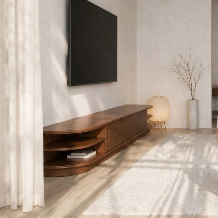 Luca Staand Tv meubel Walnoot 250 cm