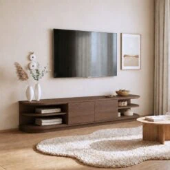 Luca Staand Tv meubel Walnoot 160 cm